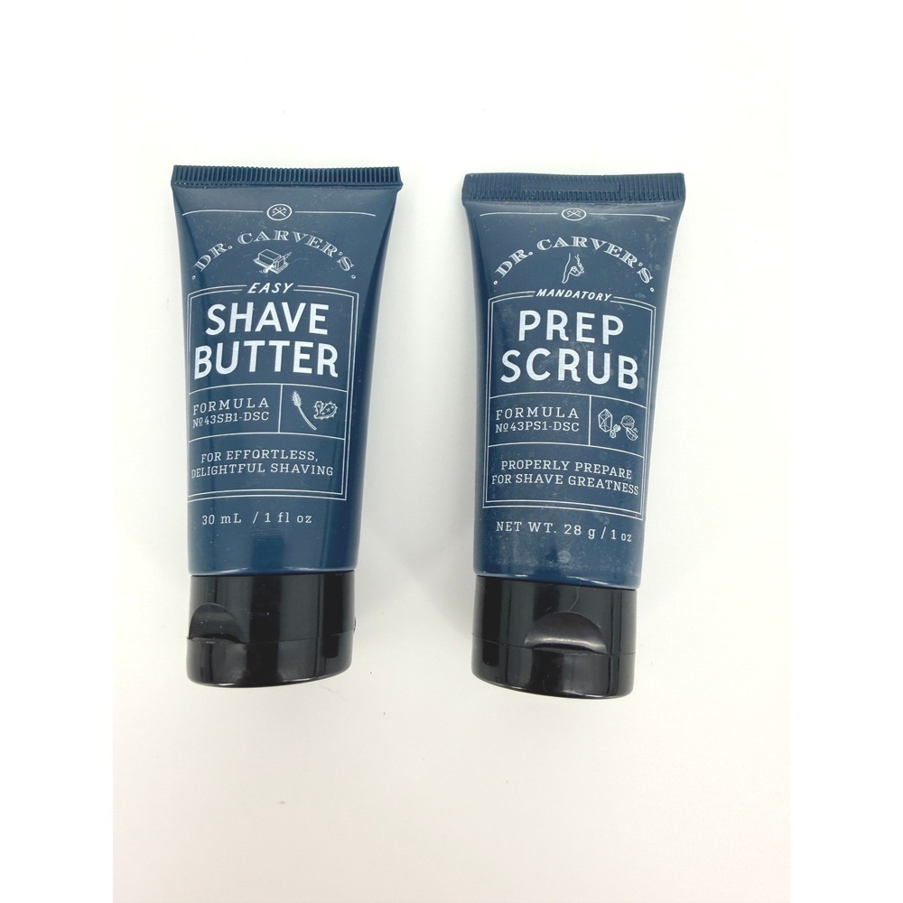 Dr Carvers Shave Butter and Prep Scrub‎ Set 1oz Travel Size Dollar Shave Club